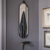 Miroir Poise Oval métal noir - h 98 x 28 cm | Fleux | 3