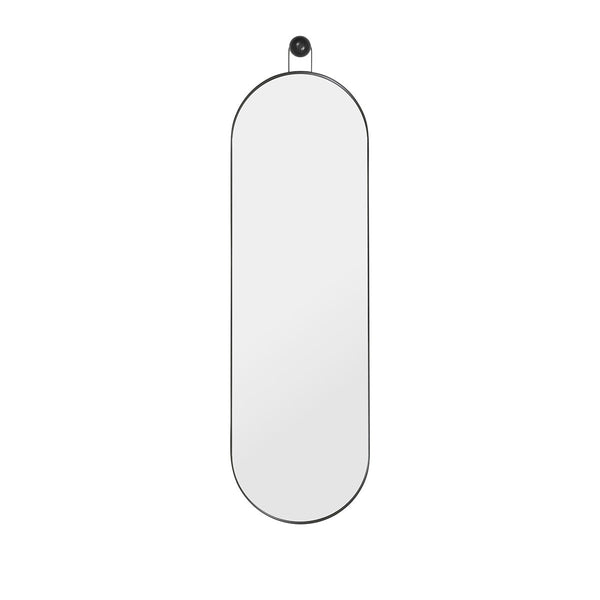 Miroir Poise Oval métal noir - h 98 x 28 cm