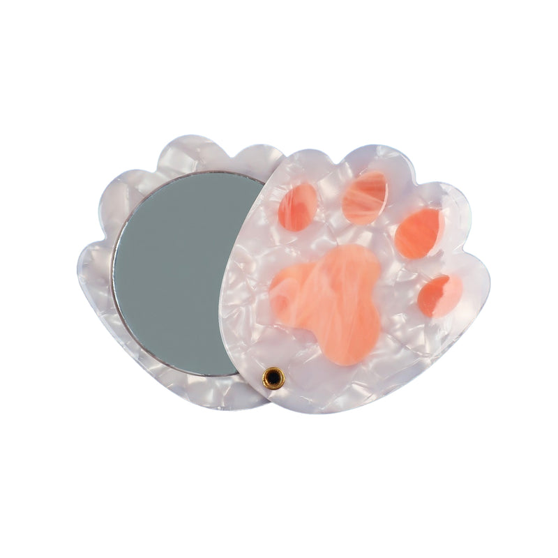 Miroir de poche patte de chat