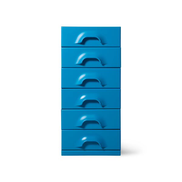 Commode 6 Tiroirs - 45 x 40,5 x 97,5 cm - Bleu Vif