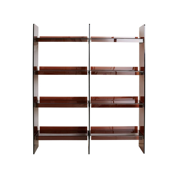 Acrylic bookcase - 160 cm - Brown Smoke