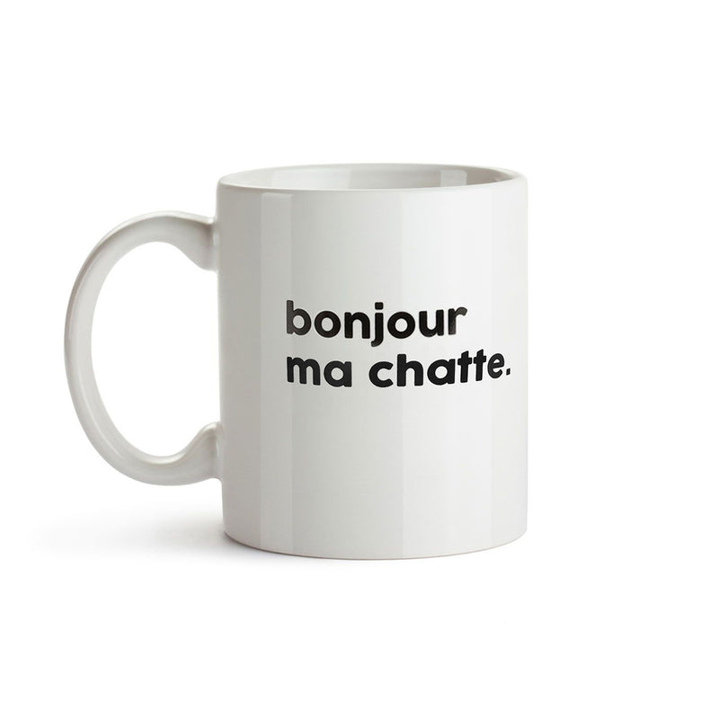 Mug en porcelaine - Bonjour Ma Chatte