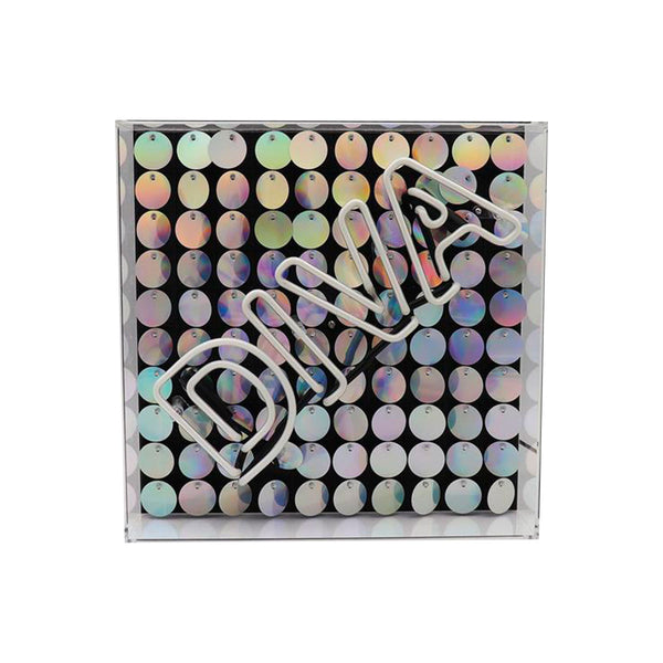 Neon acrylic box - Diva - Purple