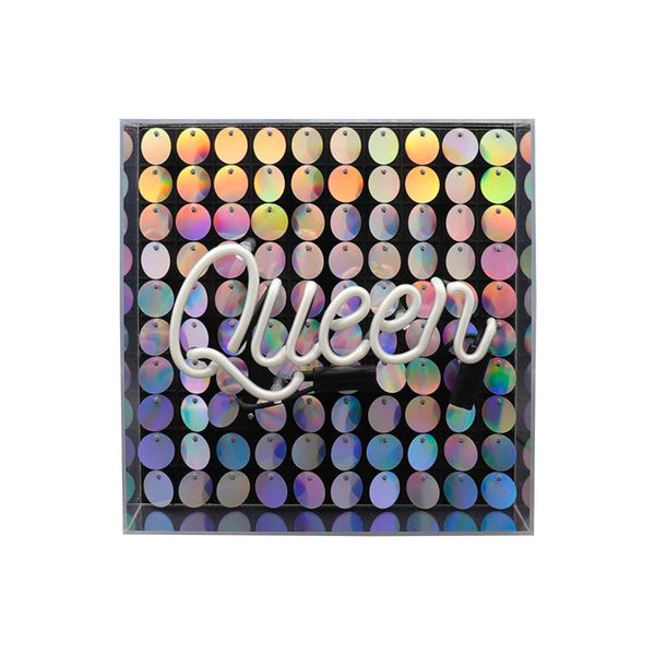 Neon Acrylic Box - Queen - Pink