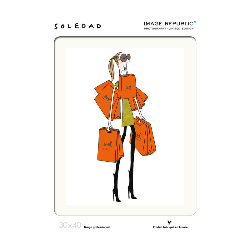 Affiche Soledad Sac Orange - 30 x 40 cm