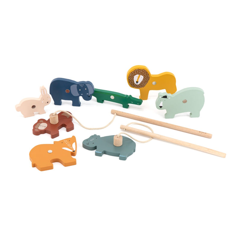 Jeu de pêche Animaux en bois