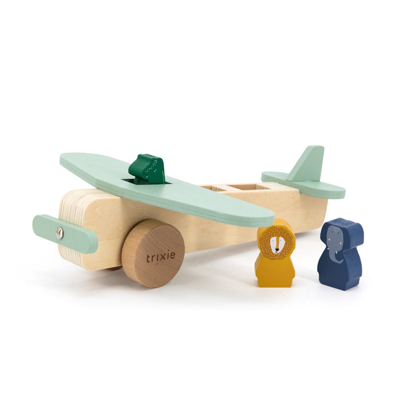 jouet avion animaux en bois - trixie