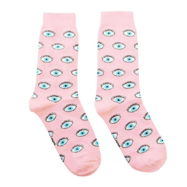 Glitter eye socks 35/44 - Pink