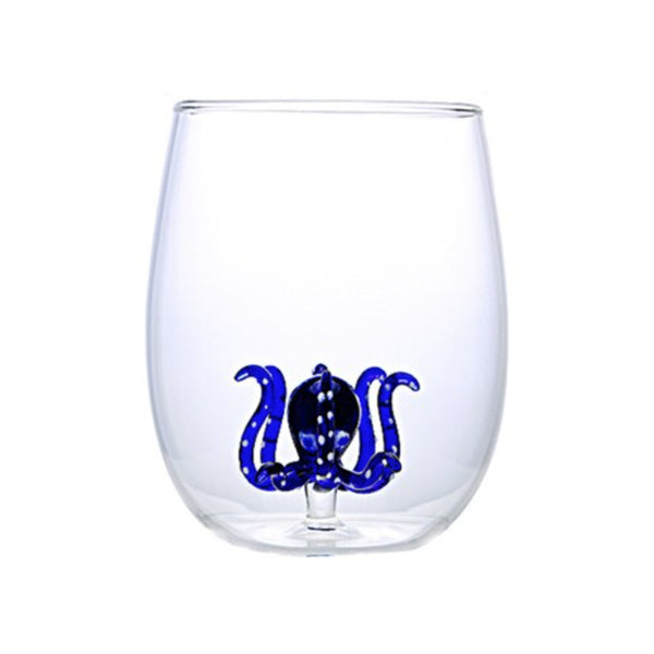 Octopus Glass - Blue