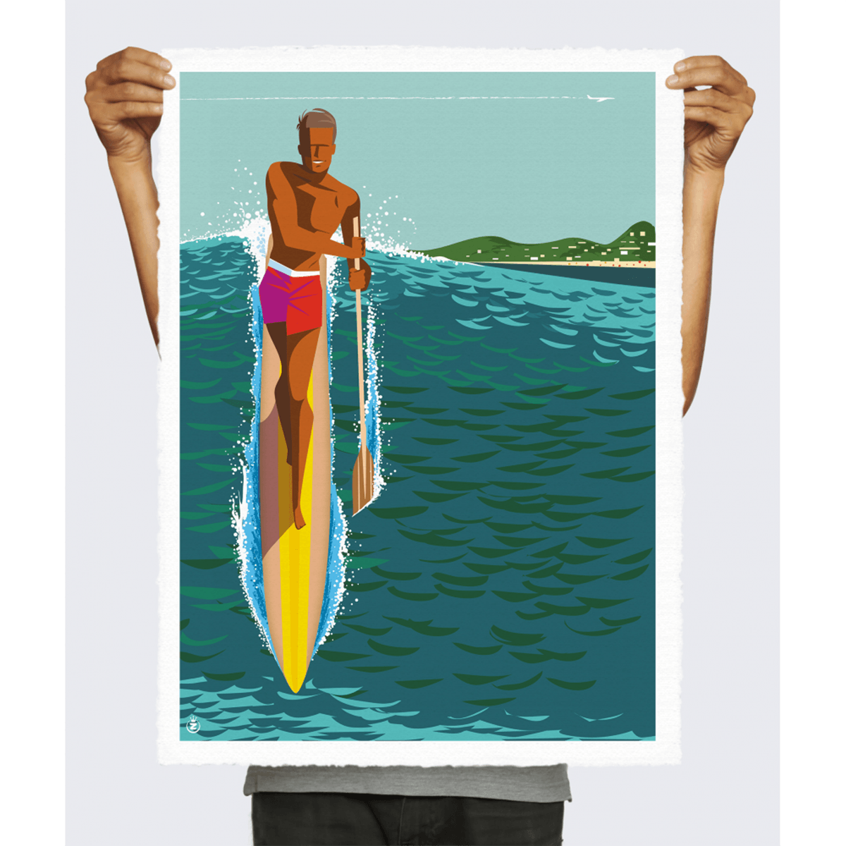 affiche monsieur z paddle - 40 x 50 cm - image republic | fleux