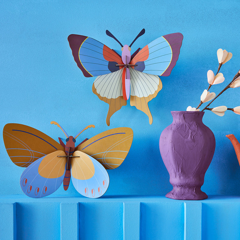décoration murale papillon frange - prune - studio roof