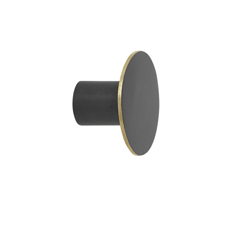 Patère Flat Circle Noir PM