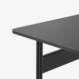 Pavilion AV16 Linoleum Black Desk 4023 - Black Oak / Black Legs | Fleux | 4