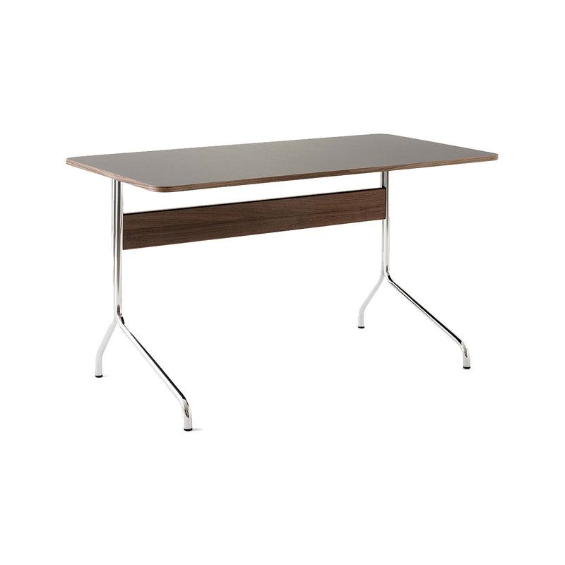 Bureau Pavilion AV16 Linoleum Iron 4178 - Noyer / Pieds Chrome