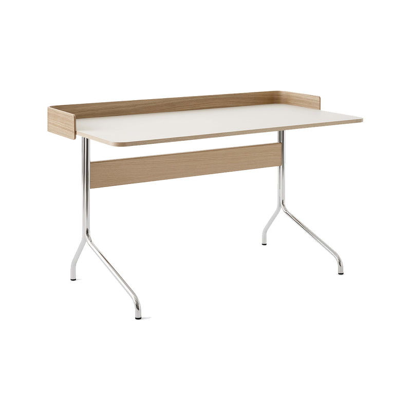 Bureau Pavilion AV17 Linoleum Mushroom 4176 - Chêne / Pieds Chrome