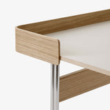 Bureau Pavilion AV17 Linoleum Mushroom 4176 - Chêne / Pieds Chrome | Fleux | 7