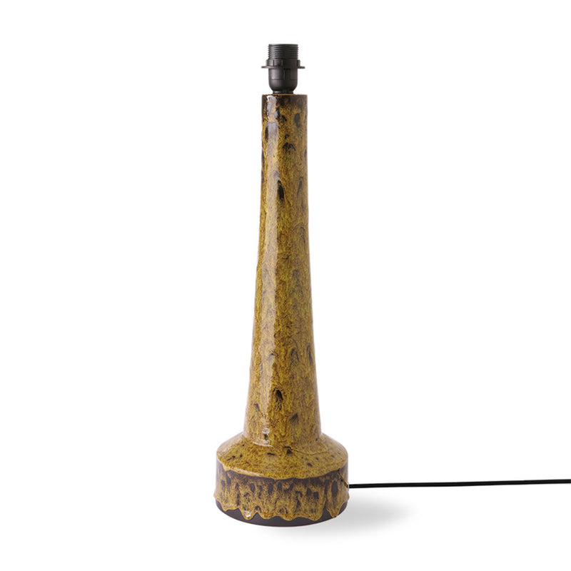 Retro Sandstone Lamp Base - Mustard