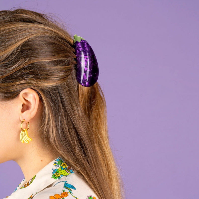Hair Clip - Eggplant