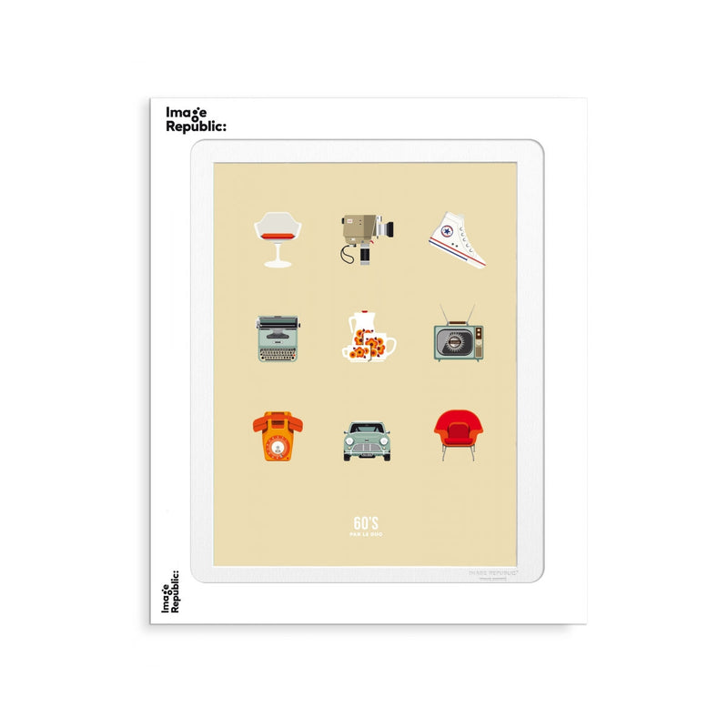 Affiche Le Duo planche 60's - 40 x 50 cm