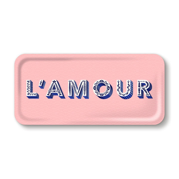 L'amour tray - 32 x 15 cm - Light pink