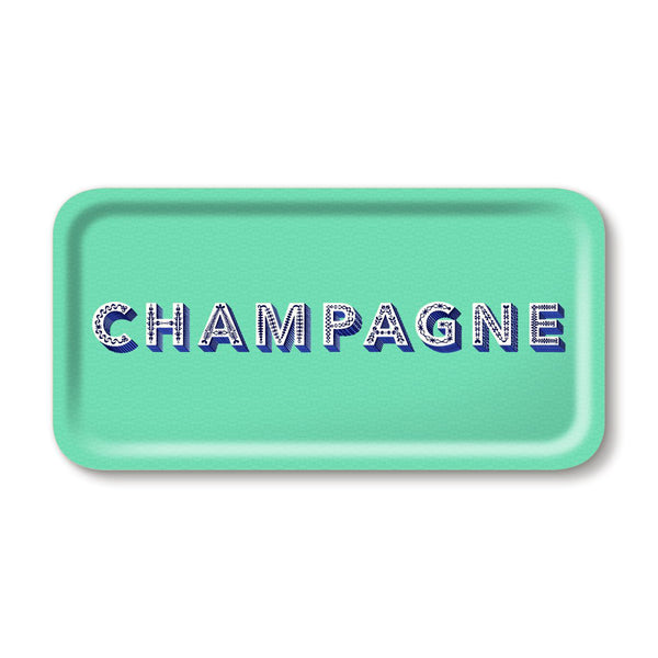Plateau Champagne - 43 x 22 cm - Seafoam