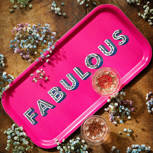 Fabulous tray - 43 x 22 cm - Bright pink
