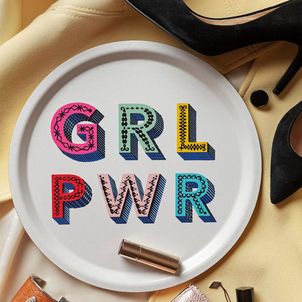 Plateau Girl Power - Ø 31 cm - Multi