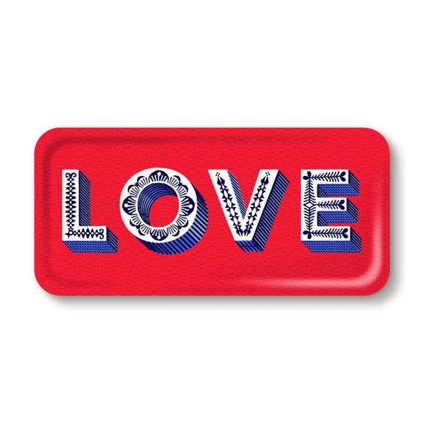 Love tray - 32 x 15 cm - Red