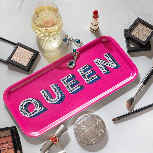 Queen tray - 32 x 15 cm - Bright pink