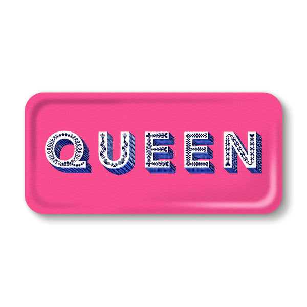 Queen tray - 32 x 15 cm - Bright pink