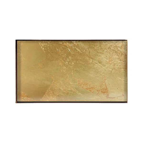 Gold Leaf Glass Tray - Gold