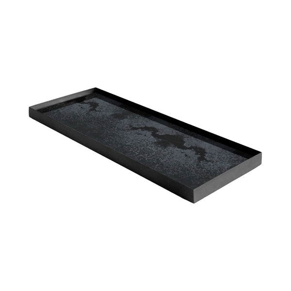 Charcoal Mirror Tray - Black