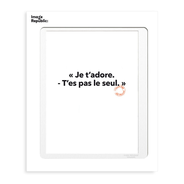 Poster Loic Prigent I Adore You - 30 x 40 cm