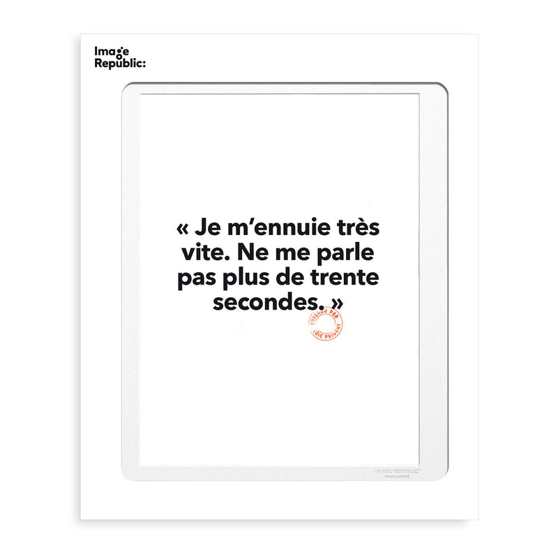 Poster Loic Prigent I'm bored - 30 x 40 cm