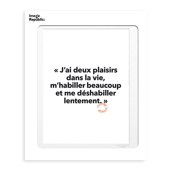 Poster Loic Prigent I Have Two Pleasures - 30 x 40 cm