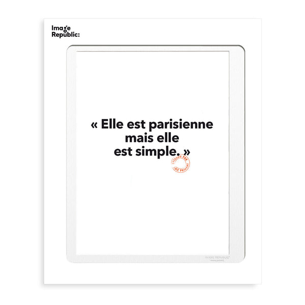 Affiche Loic Prigent Elle Est Parisienne - 30 x 40 cm
