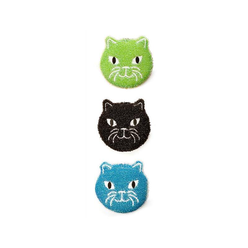 Set de 3 éponges grattoirs - Chat