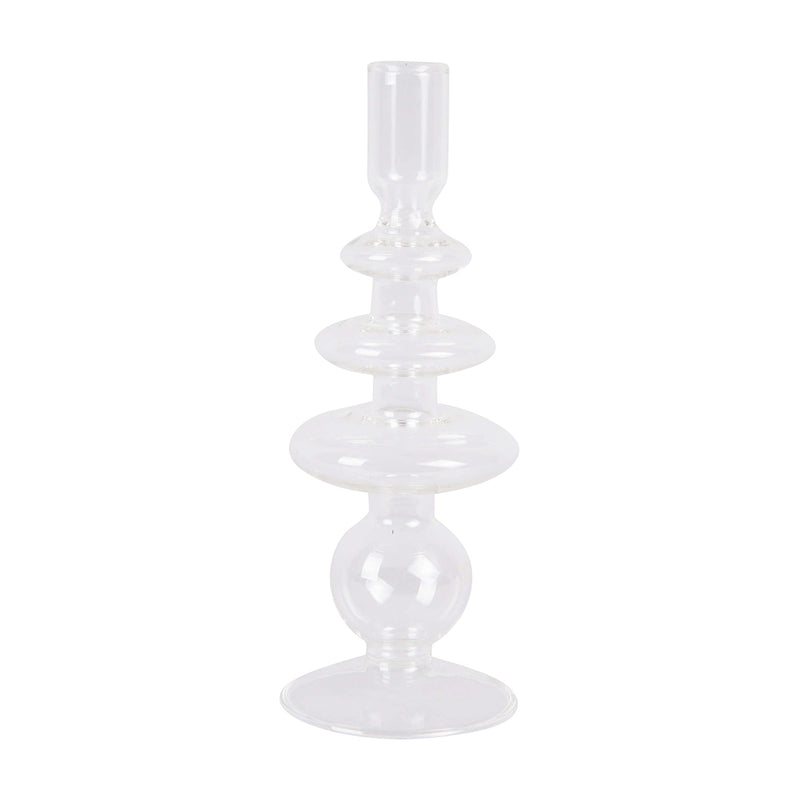 Bougeoir Verre Art Rings L
