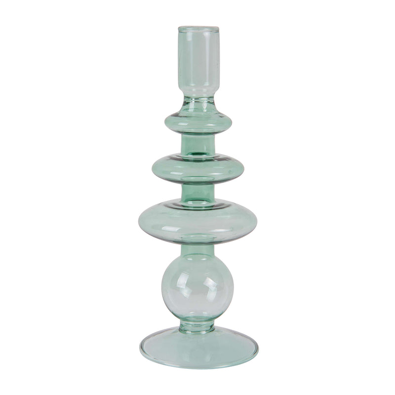 Bougeoir Verre Art Rings L