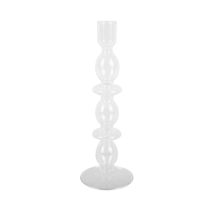 Bougeoir Art Bubbles en verre - h 24 x Ø 8.5 cm