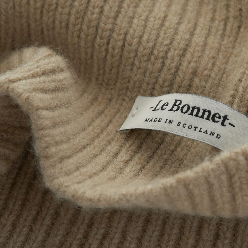 Bonnet en laine mélangée - Sable