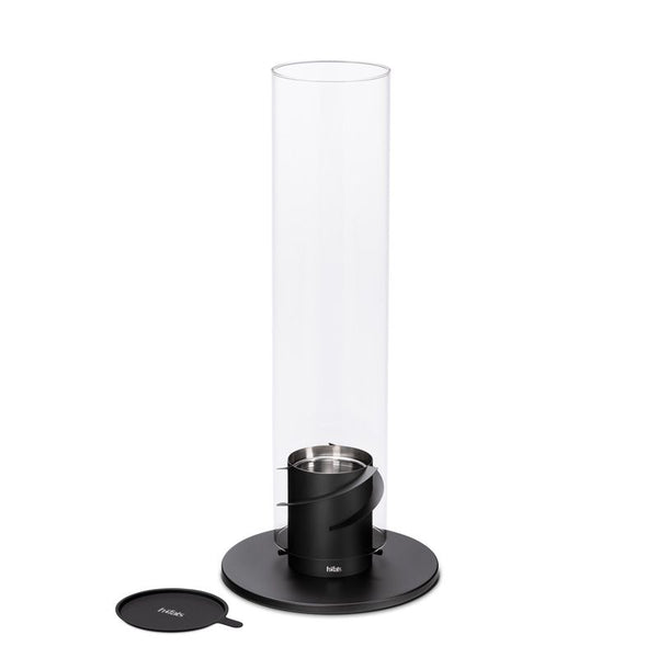 Cheminée / Feu de table Spin 120 - Ø 23 x 54 cm - Noir