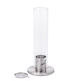 Fireplace / table fire Spin 120 - Ø 23 x 54 cm - Silver | Fleux | 6