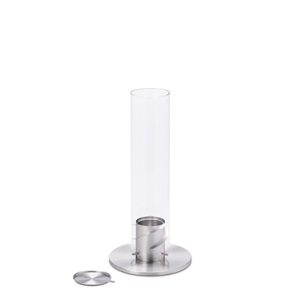 Cheminée / Feu de table Spin 90 - Ø 19 x 40,5 cm - Argent