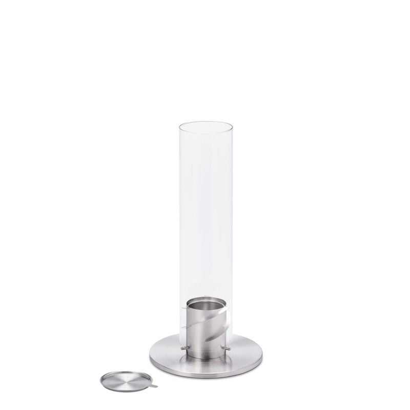 Cheminée / Feu de table Spin 90 - Ø 19 x 40,5 cm - Argent