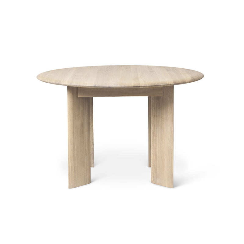 Bevel Round Table Oiled bleached oak