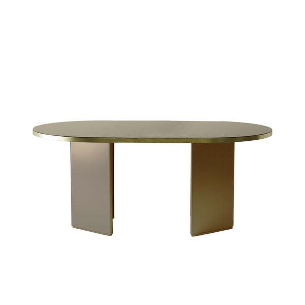 Dining table Brandy GM Beige / Brass