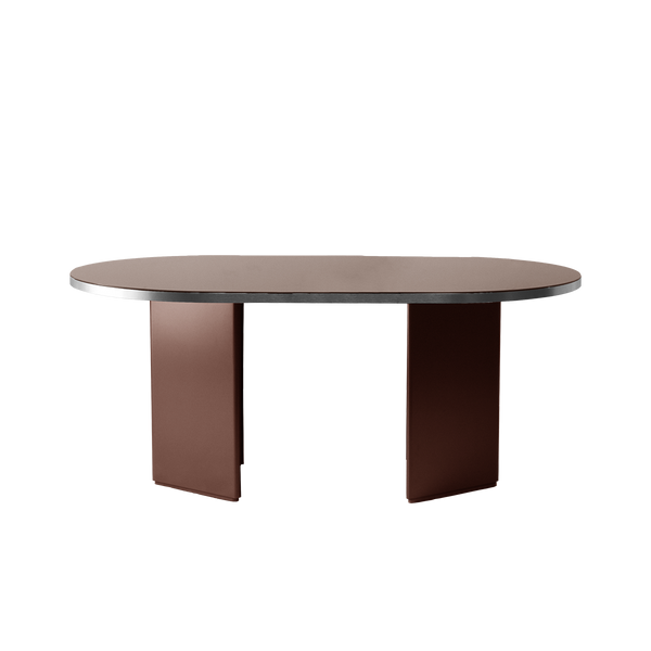Dining table Brandy GM Bordeaux / Silver