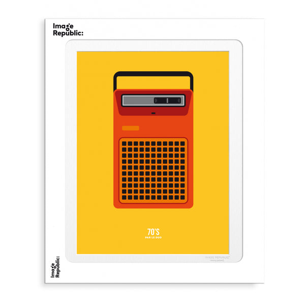 Poster Le Duo 70'S Tape Recorder - 30 x 40 cm
