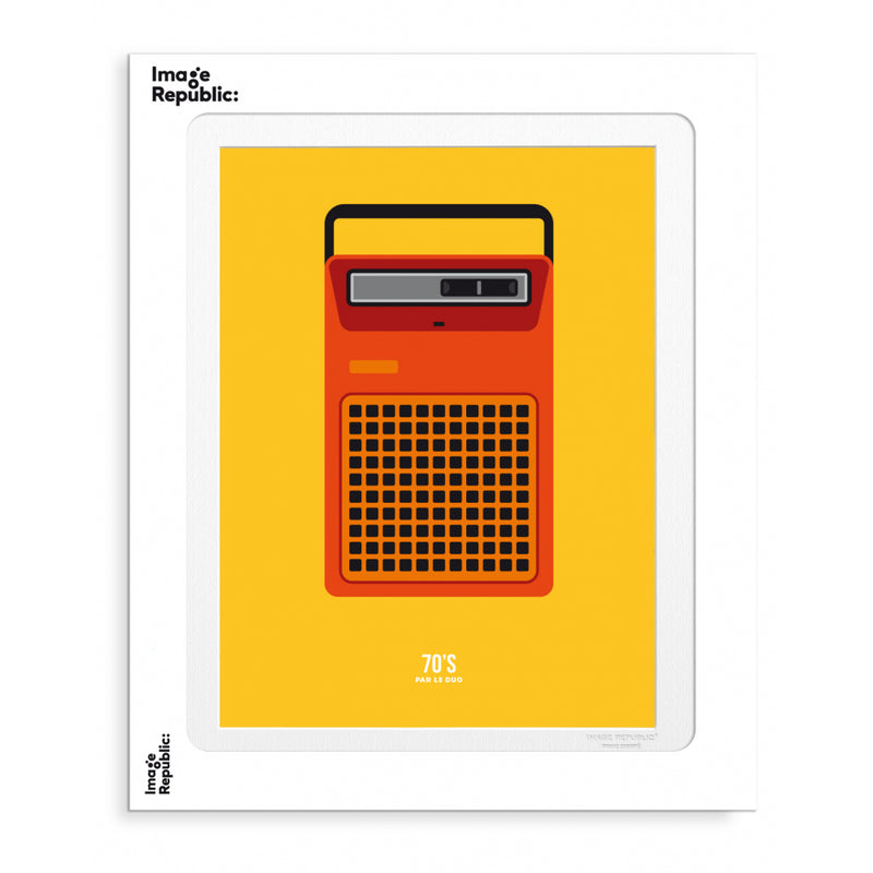 Affiche Le Duo 70'S Tape Recorder - 30 x 40 cm